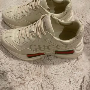 Mens Gucci Rhyton Logo Leather Sneakers Gucci Sz 7 US Sz 8.5